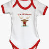 BS2 White Red Trim Its Christmas Motif